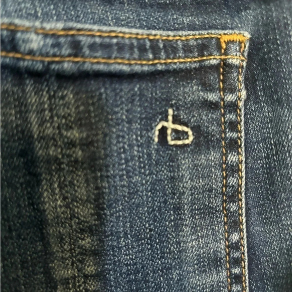 Rag & Bone Skinny 5 pocket jeans medium wash logo‎ rear pocket Made in USA 🇺🇸 - Picture 3 of 7